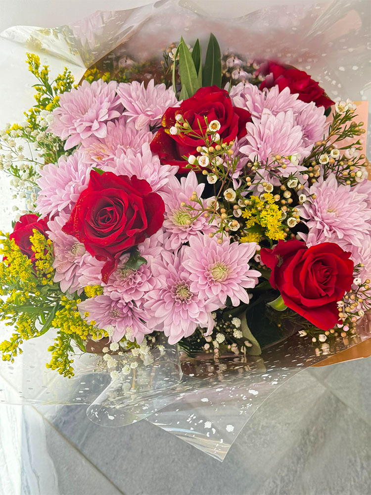 Un bouquet délicat comme un bisou déposé sur le front d’une maman.